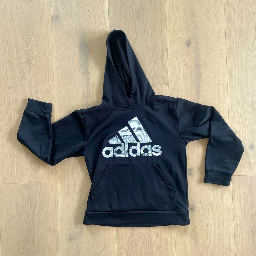 Adidas Kids 10/12 Black and White Hoodie